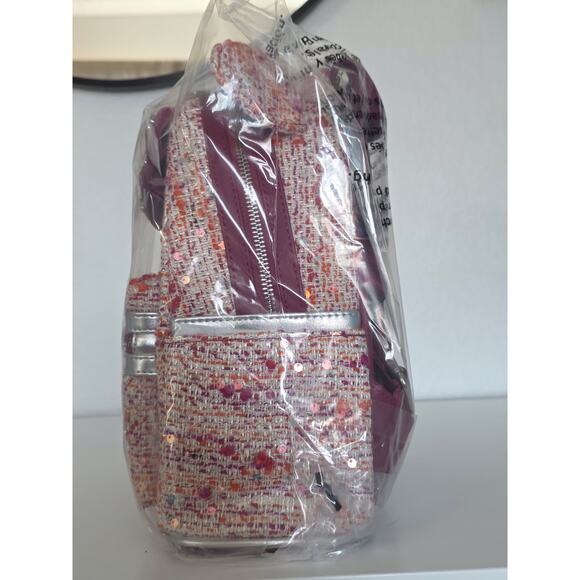 Loungefly Pink Bouclé Fabric Minnie Mouse Ears Mini Backpack | NWT main image 7